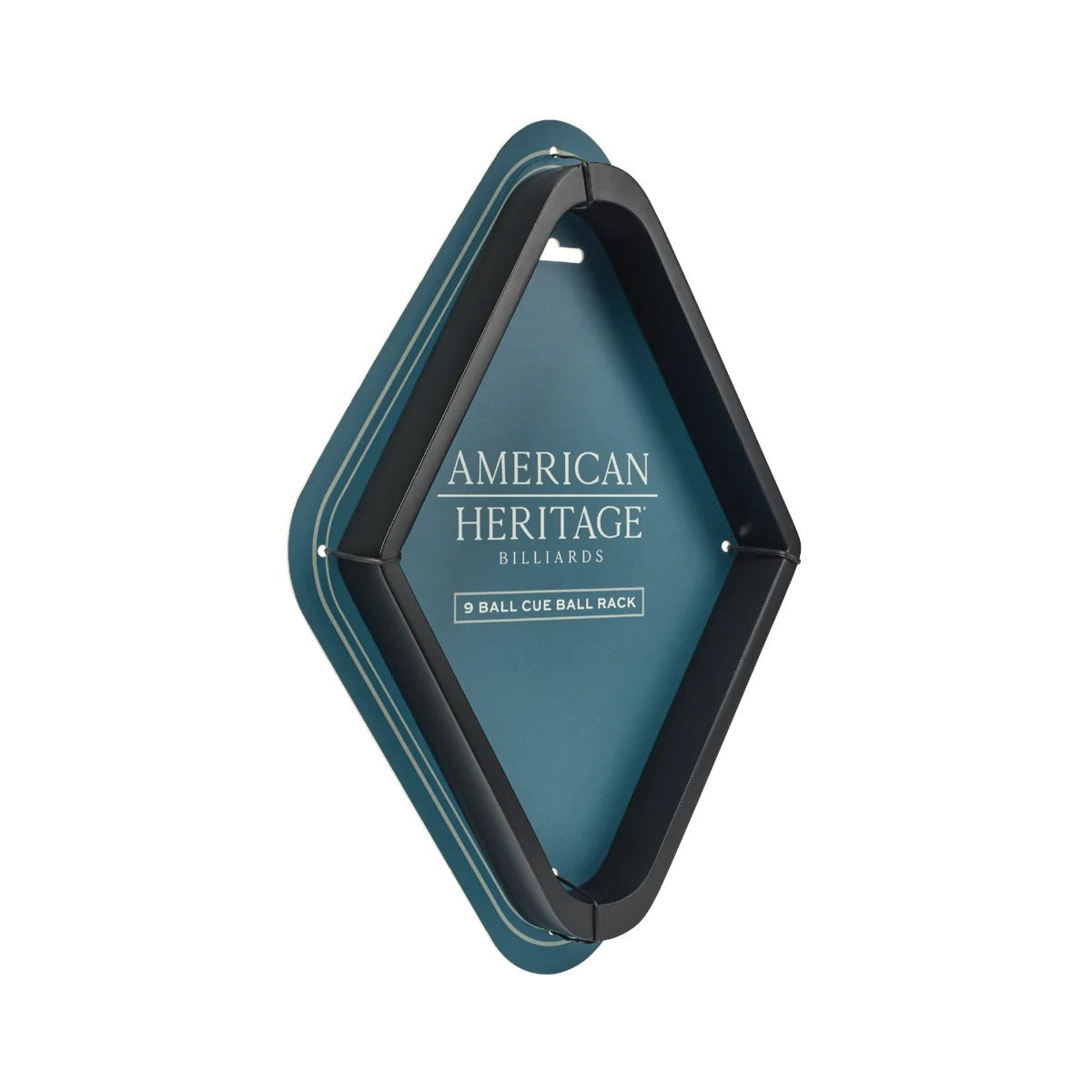 Billiard ball rack for 9-ball designed by American Heritage.