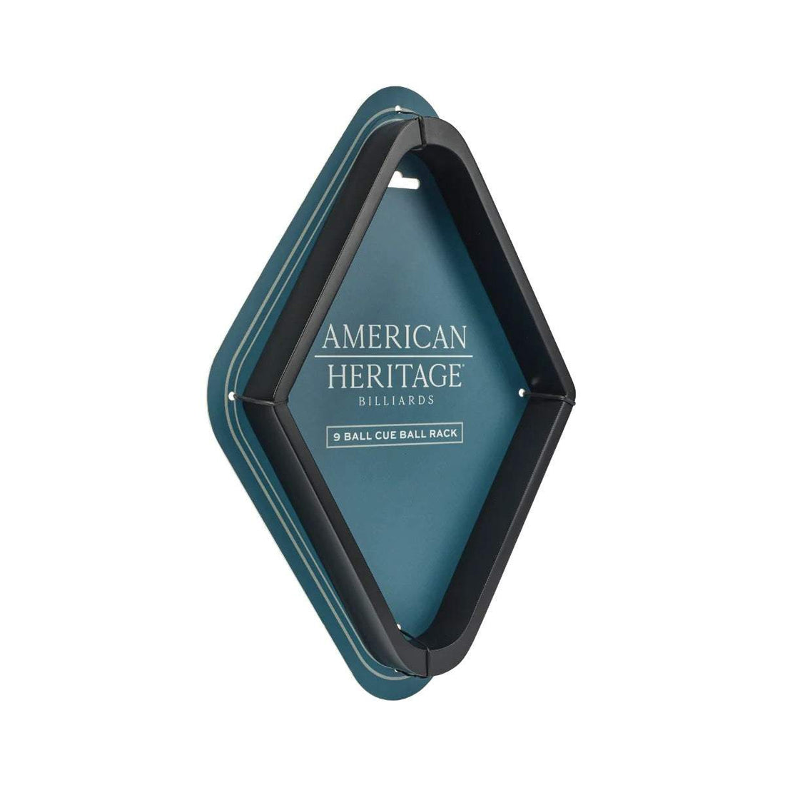 Billiard ball rack for 9-ball designed by American Heritage.