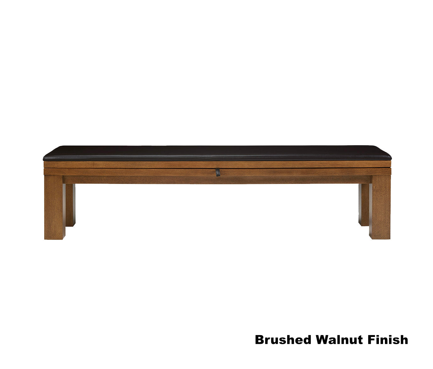 American Heritage Alta bench with storage for pool accessories under its seat - Brushed Walnut finish.