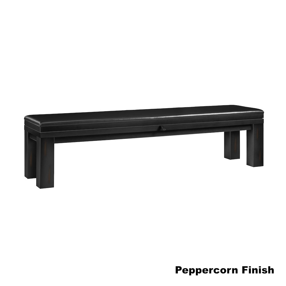 Alta pool table storage bench in Peppercorn finish - an American Heritage design.