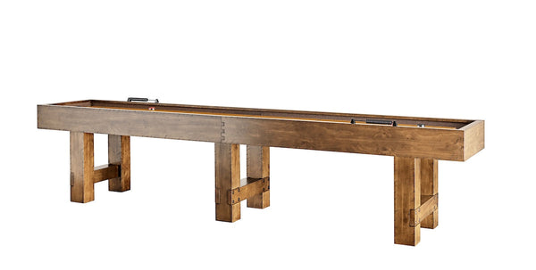 Bristol shufflboard table in Rustic style with Harvest wood finish - designed by American Heritage.
