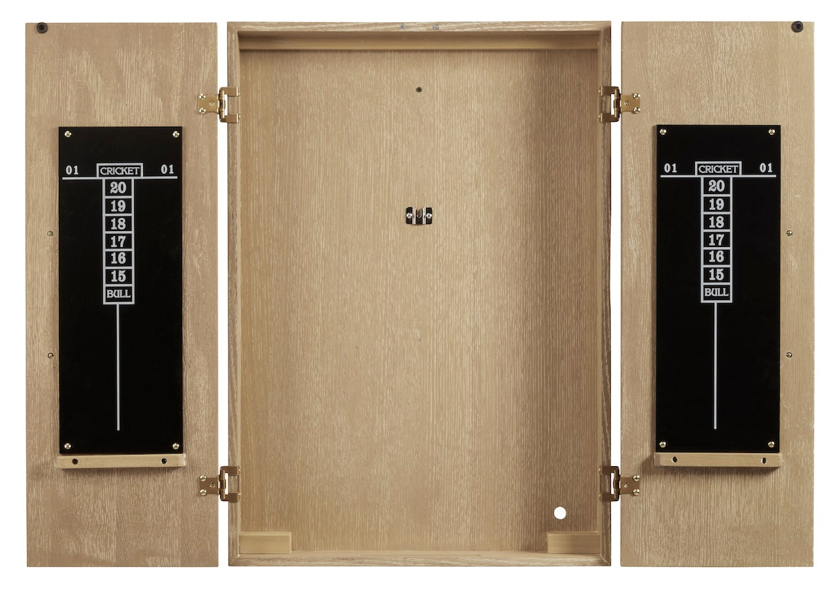 Port Royal dartboard cabinet designed by American Heritage.