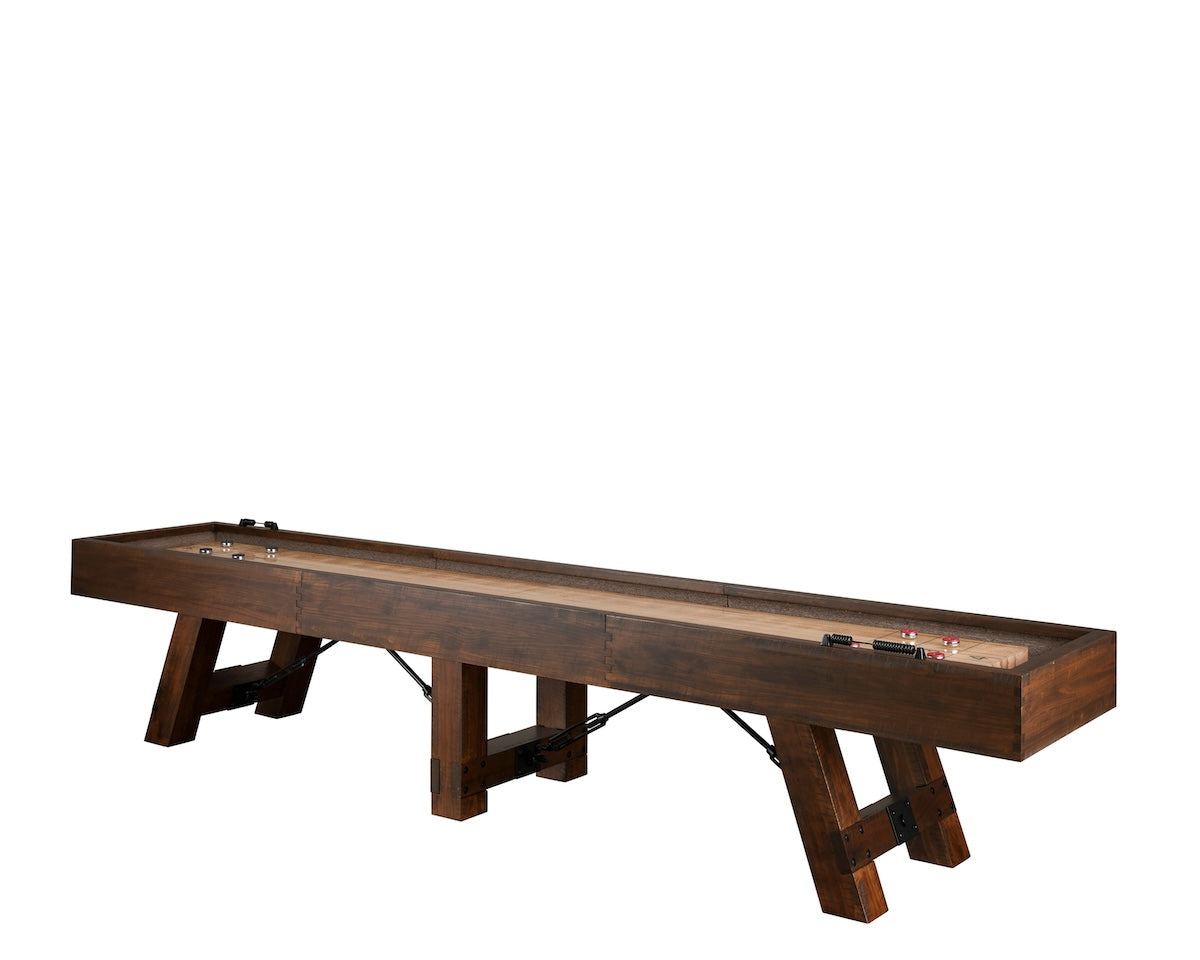 American Heritage Savannah shuffleboard table in Sable.