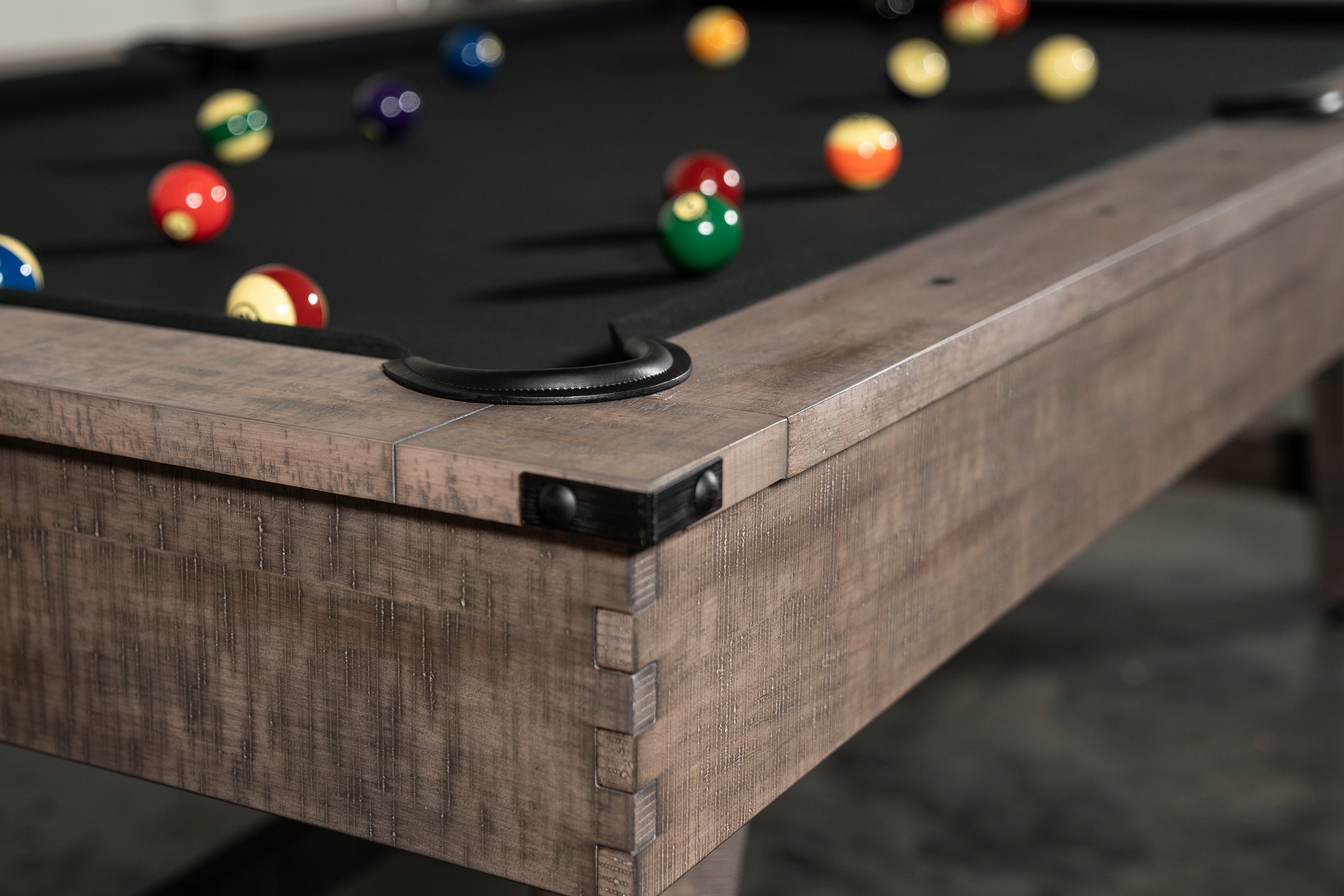 Nixon Hunter Slate Pool Table | Antique Finish with Wood Legs | Dining Top Option
