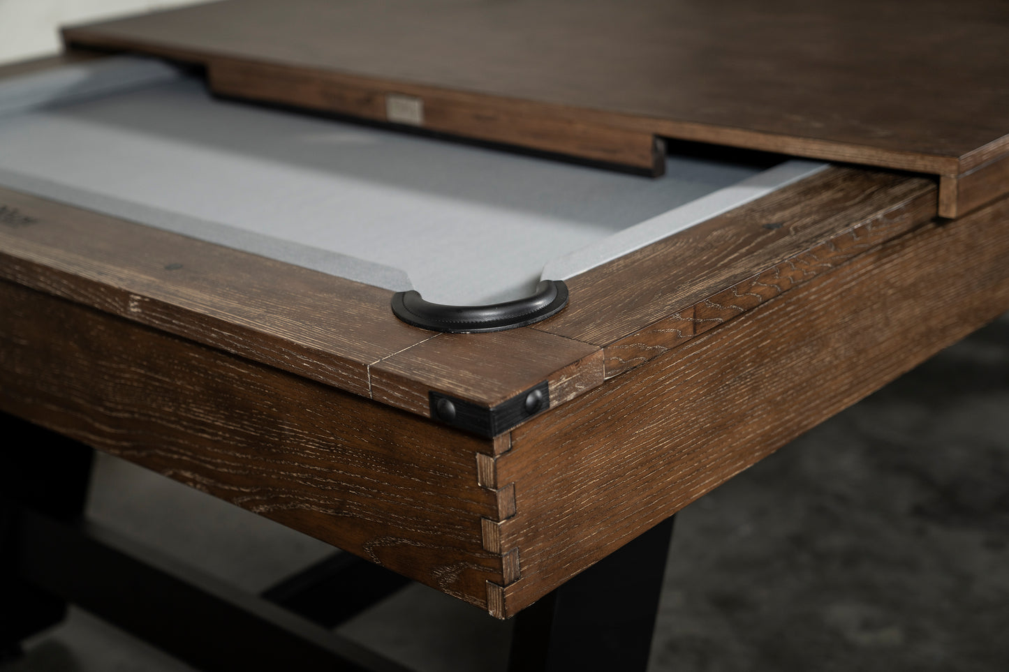 Nixon Hunter Slate Pool Table | Brushed Walnut Finish with Wood Legs | Dining Top Option
