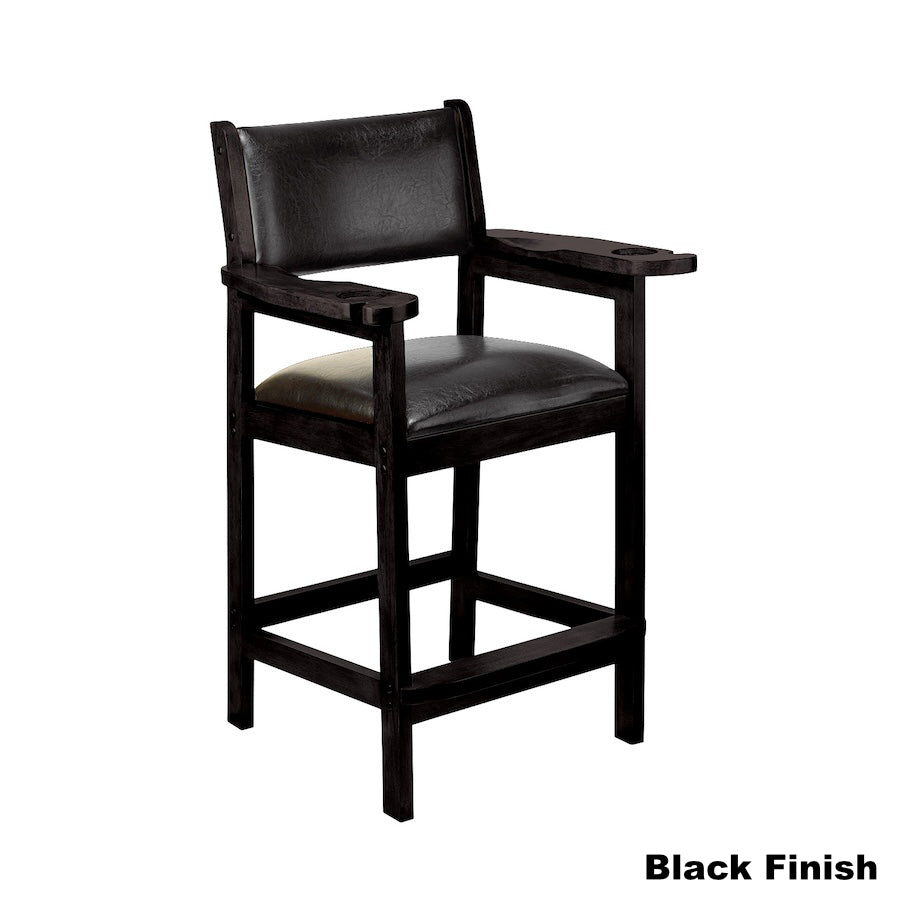 The Spectator chair in a Black wood finish designed for game rooms by American Heritage.