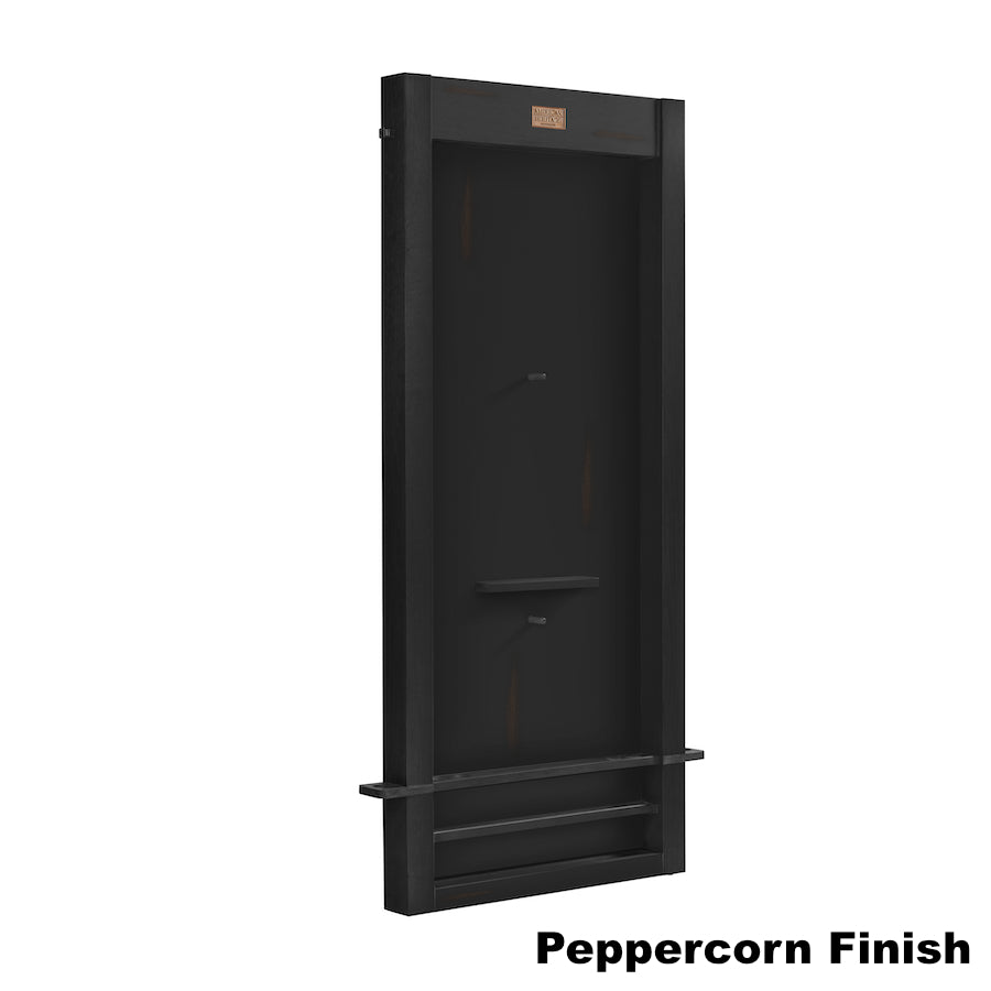 American Heritage Alta cue rack for 6 cues finished in Peppercorn.