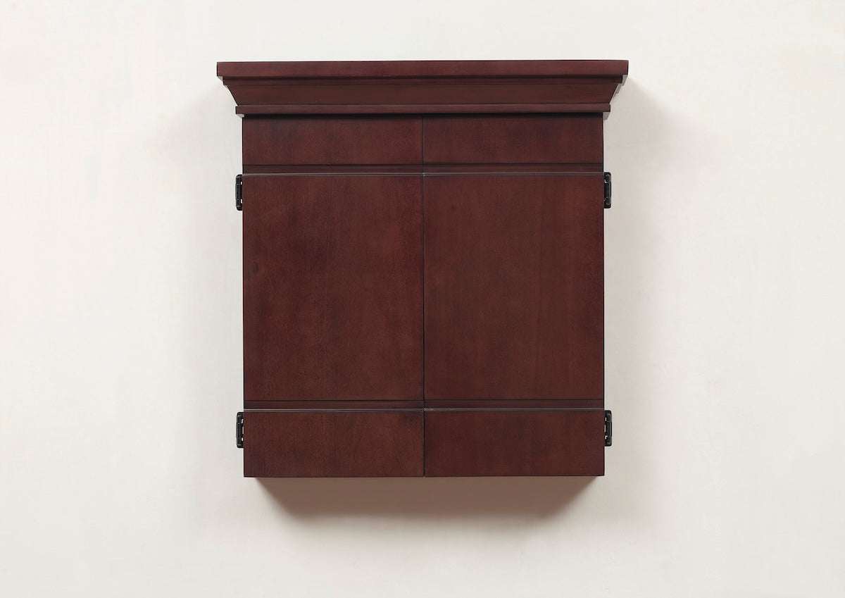 Athos dartboard cabinet by American Heritage finished in Sierra.