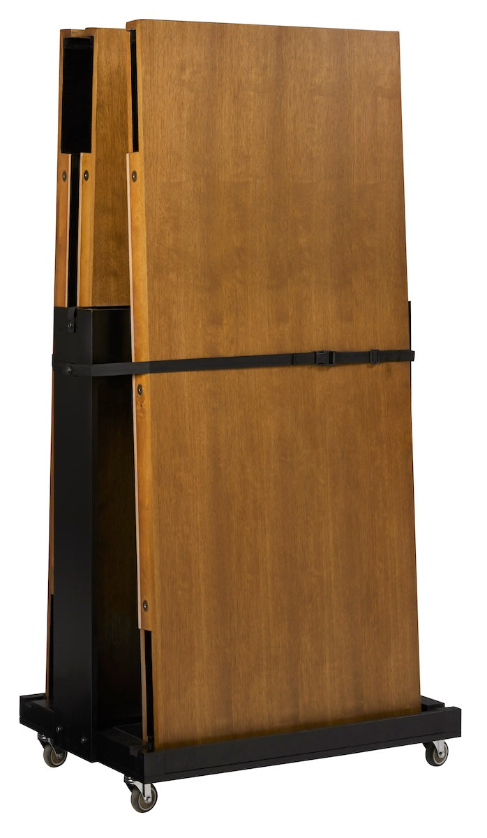American Heritage pool table conversion valet with wheels for dining top or ping-pong top storage.