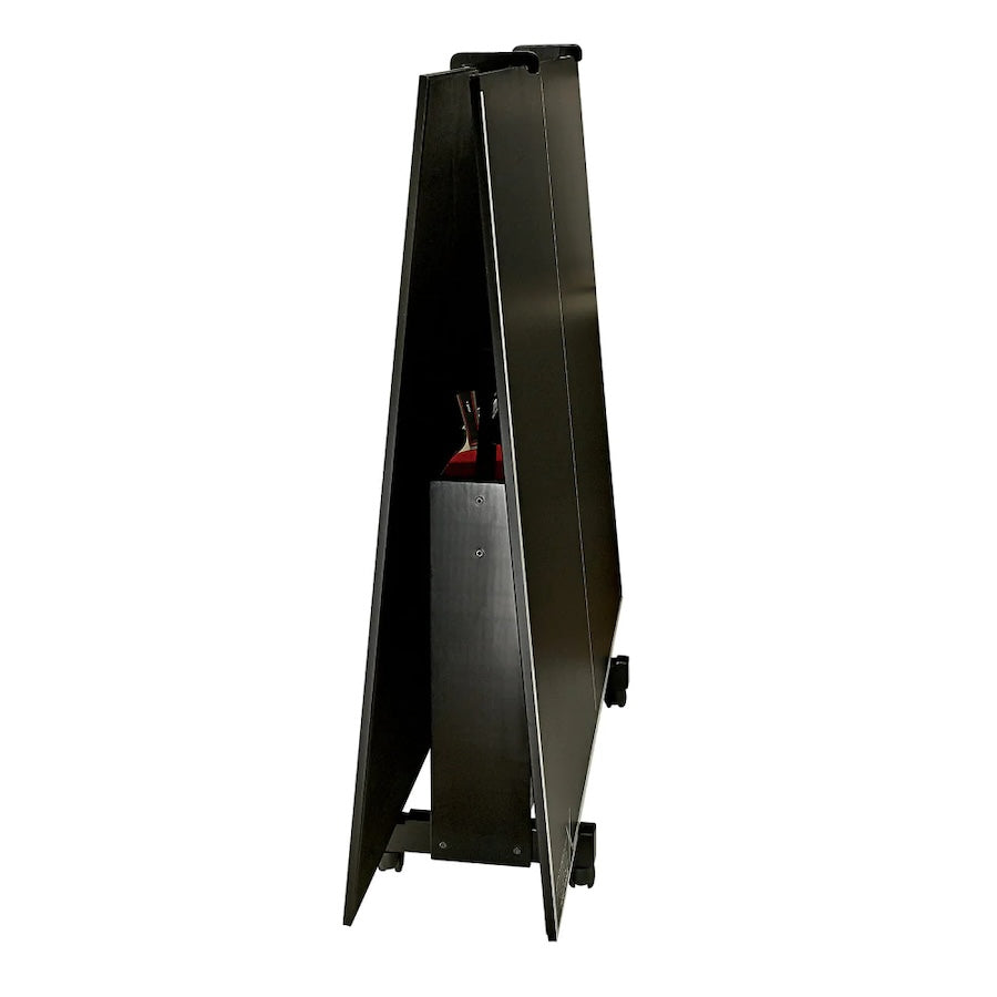 American Heritage table tennis valet for easy storage and mobility.