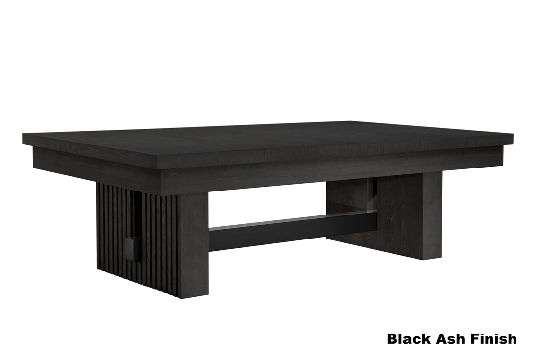 American Heritage Vancouver pool table dining top - solid wood | four-piece design | Black Ash finish.