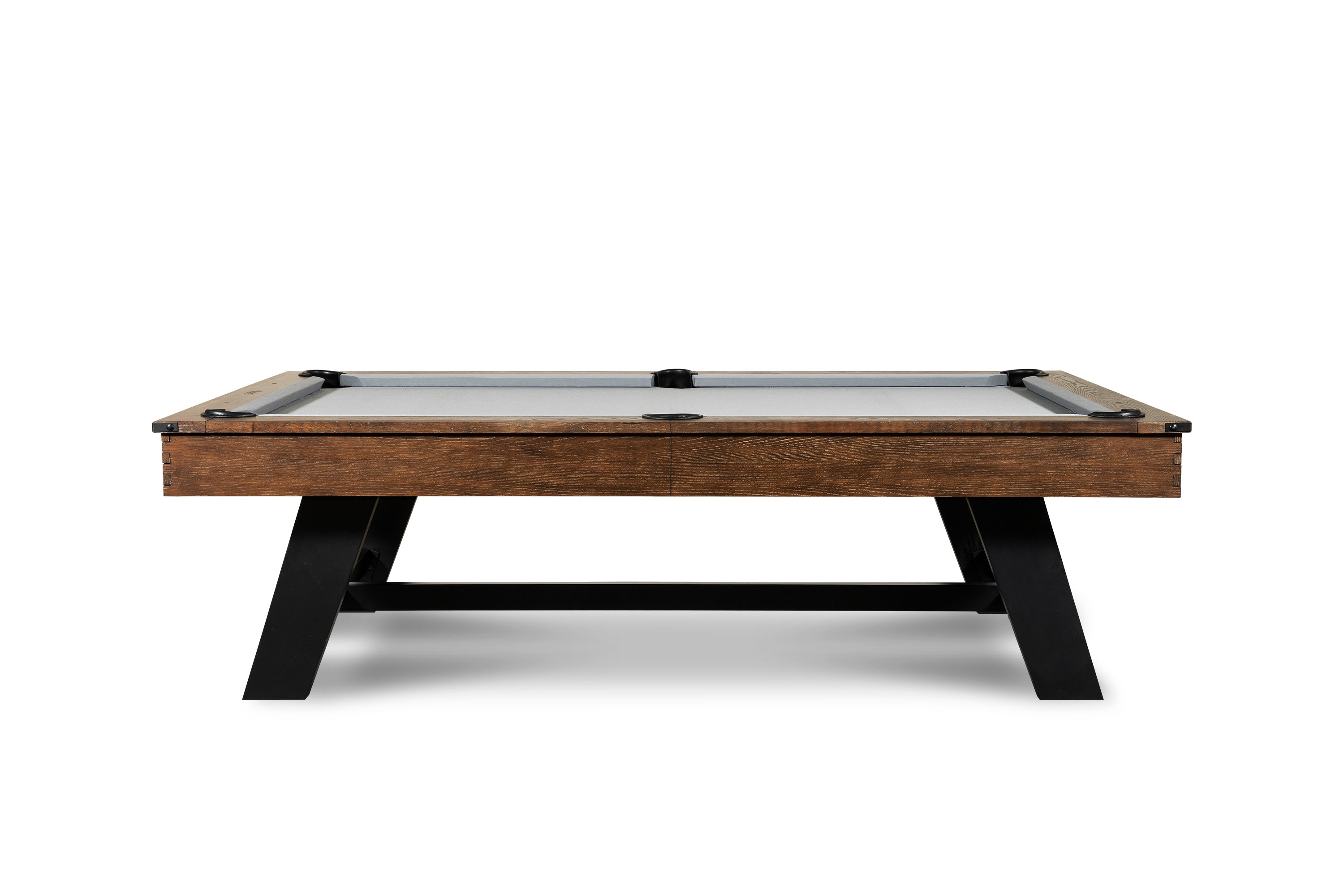 Nixon Hunter Slate Pool Table | Brushed Walnut with Metal Legs | Dining Top Option