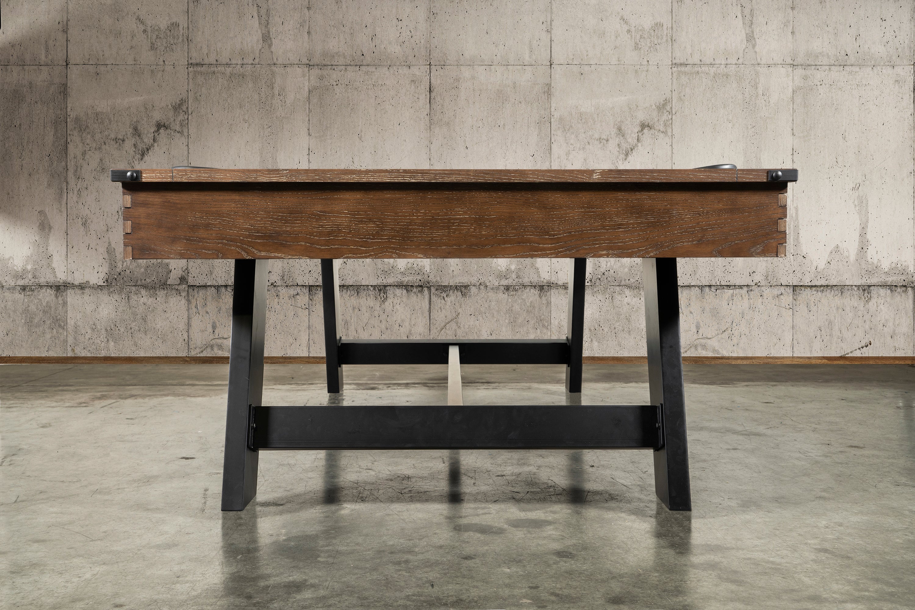 Nixon Hunter Slate Pool Table | Brushed Walnut with Metal Legs | Dining Top Option