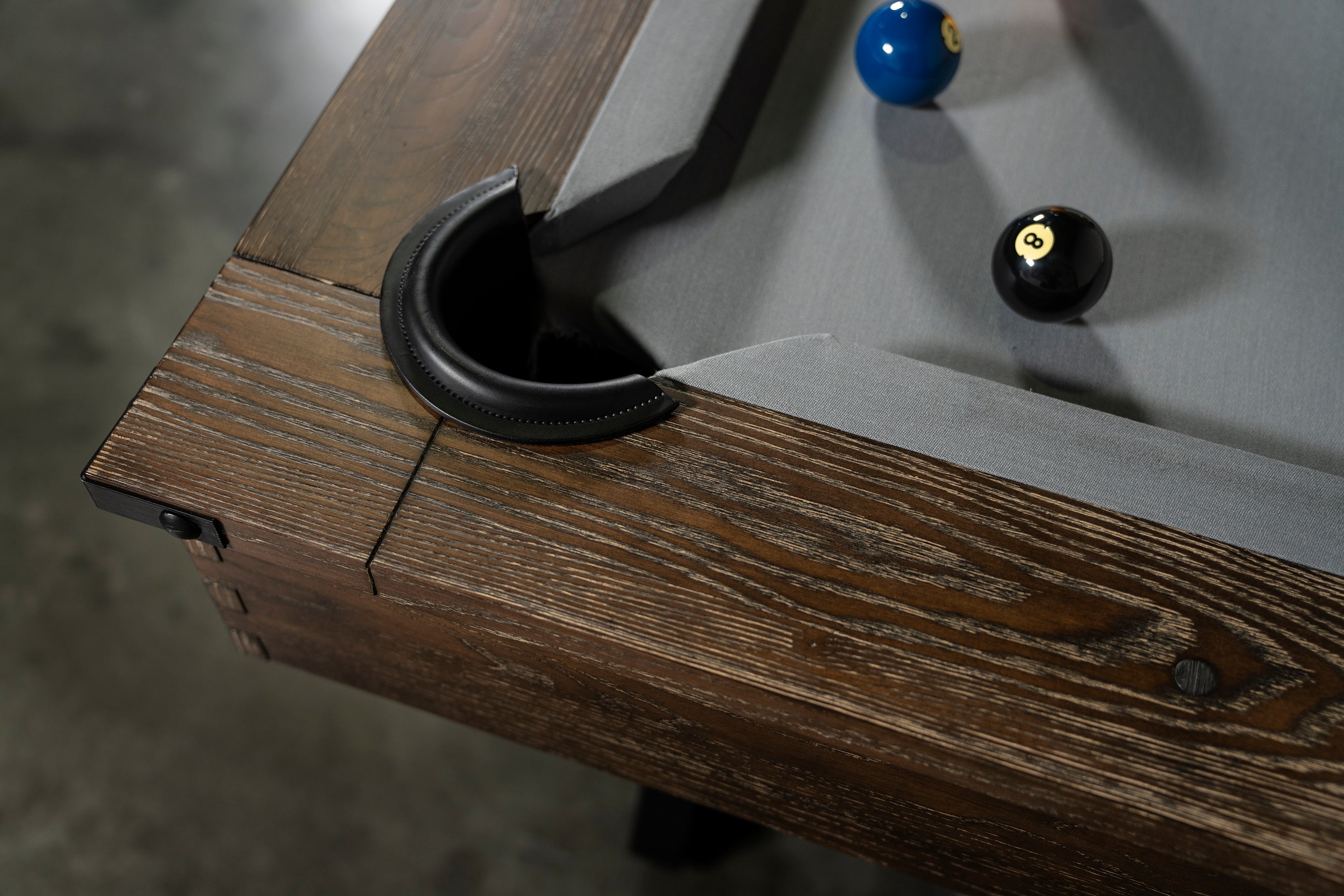 Nixon Hunter Slate Pool Table | Brushed Walnut with Metal Legs | Dining Top Option