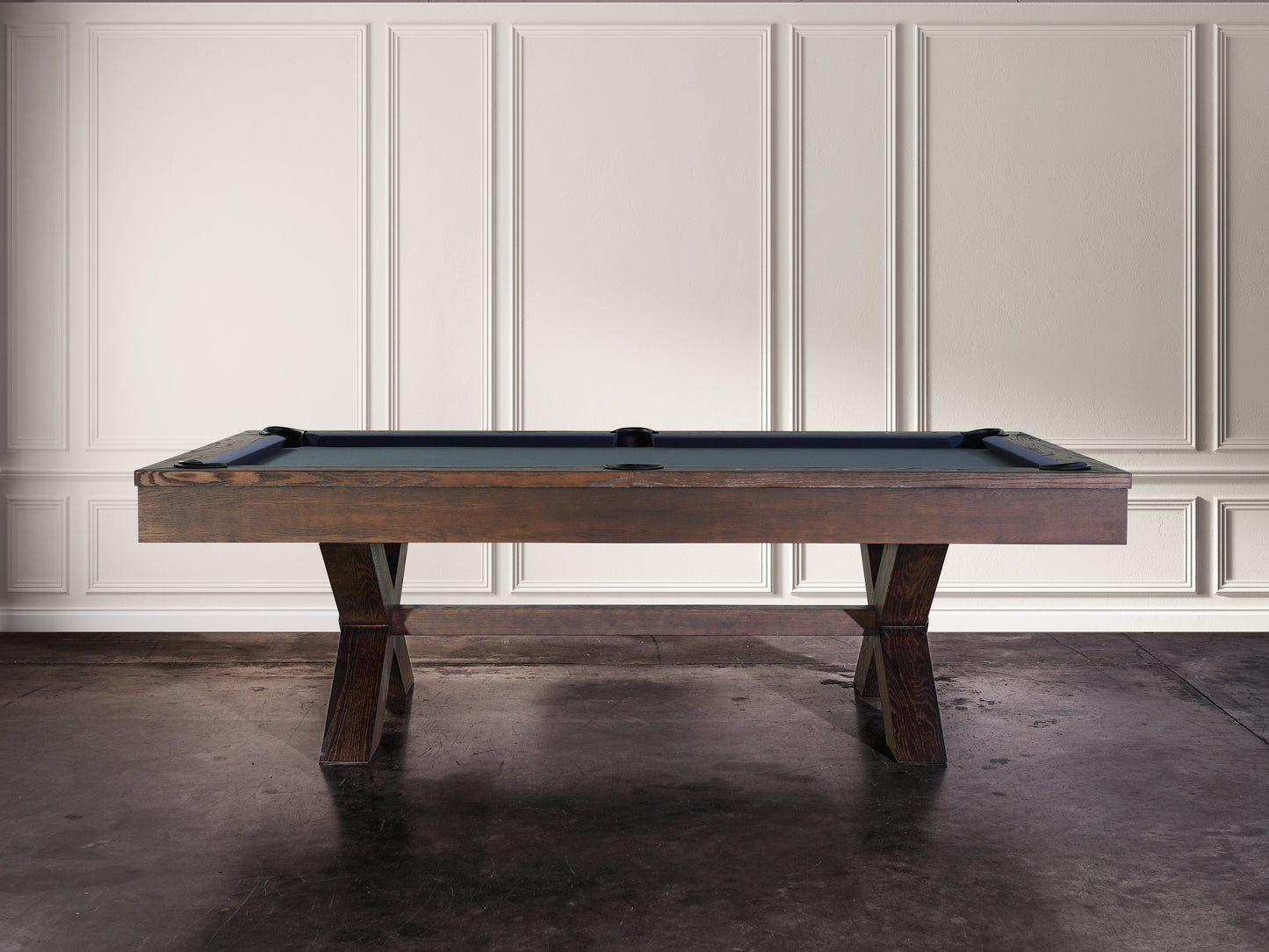 Isabella Manhattan Slate Pool Table In Brownwash |  Includes Premium Accessory Kit | Optional Dining Top