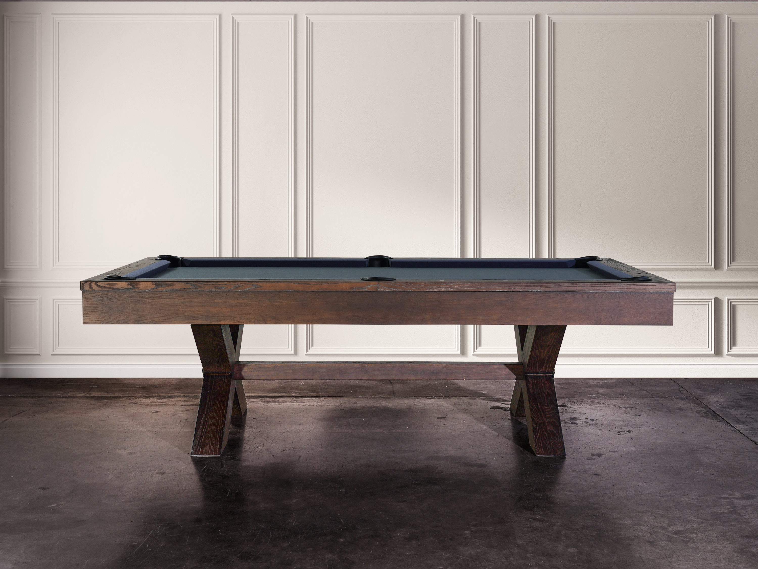 Isabella Manhattan Slate Pool Table In Brownwash | Includes Premium Accessory Kit | Optional Dining Top
