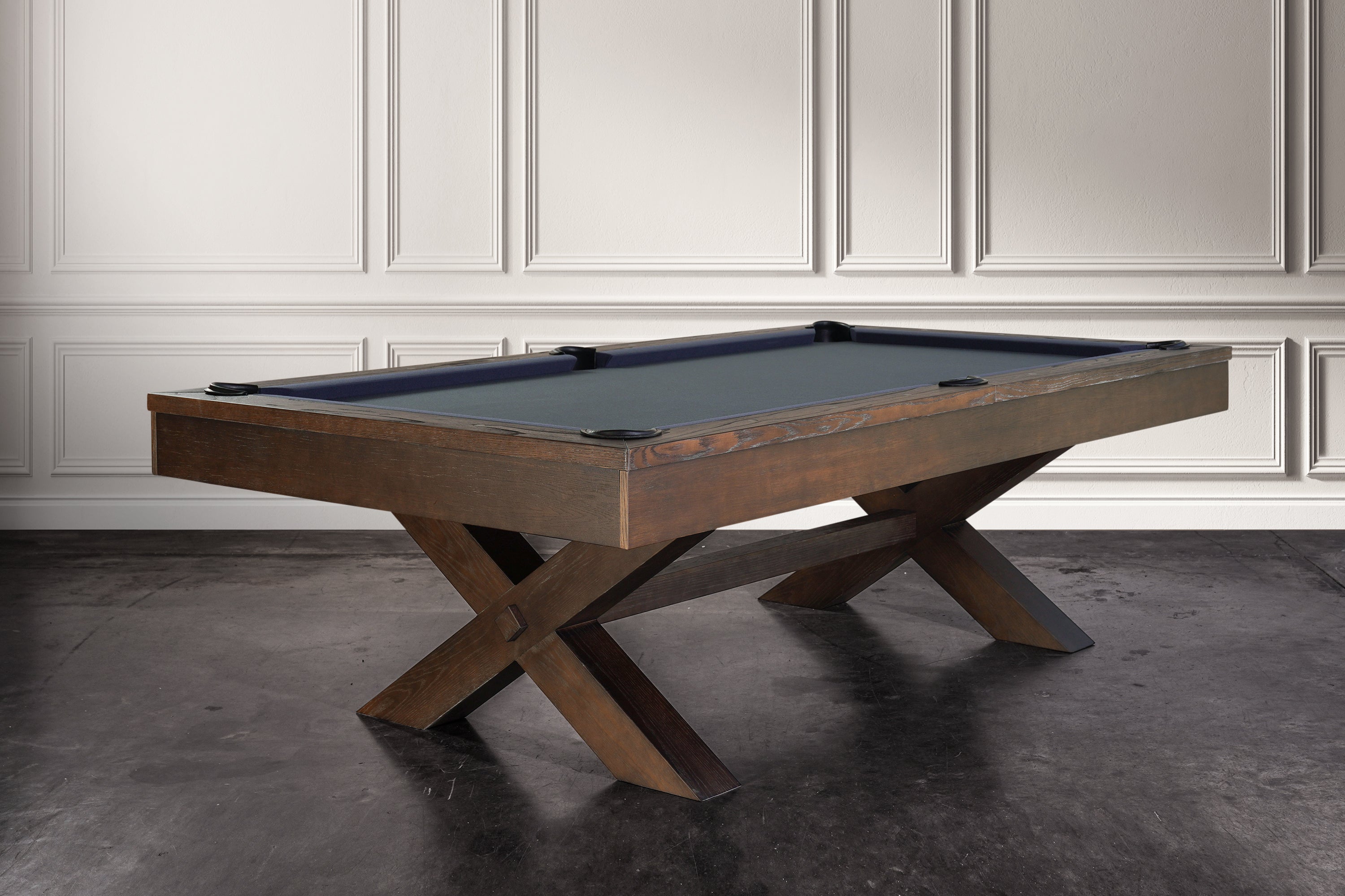 Isabella Manhattan Slate Pool Table In Brownwash | Includes Premium Accessory Kit | Optional Dining Top