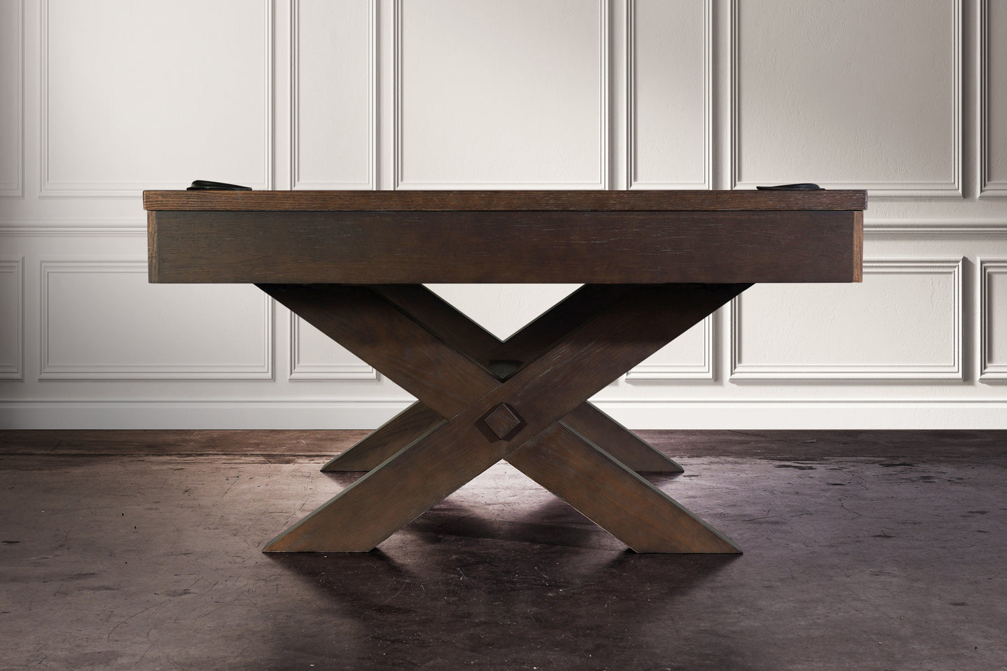 Isabella Manhattan Slate Pool Table In Brownwash |  Includes Premium Accessory Kit | Optional Dining Top