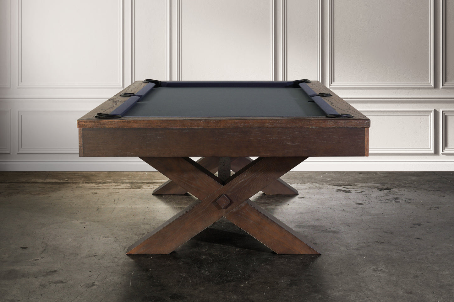 Isabella Manhattan Slate Pool Table In Brownwash |  Includes Premium Accessory Kit | Optional Dining Top