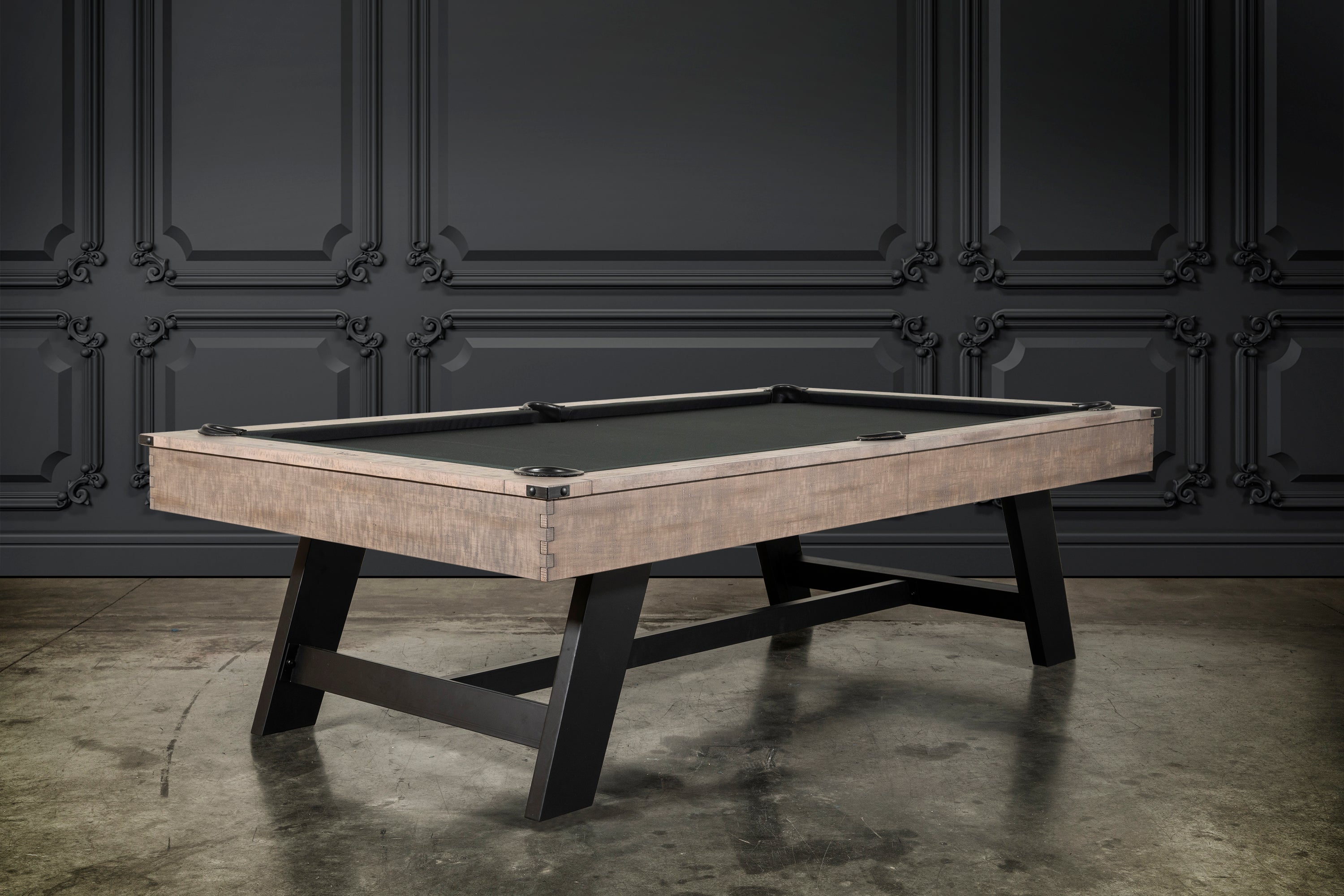 Nixon Hunter Slate Pool Table | Antique Finish with Metal Legs | Dining Top Option