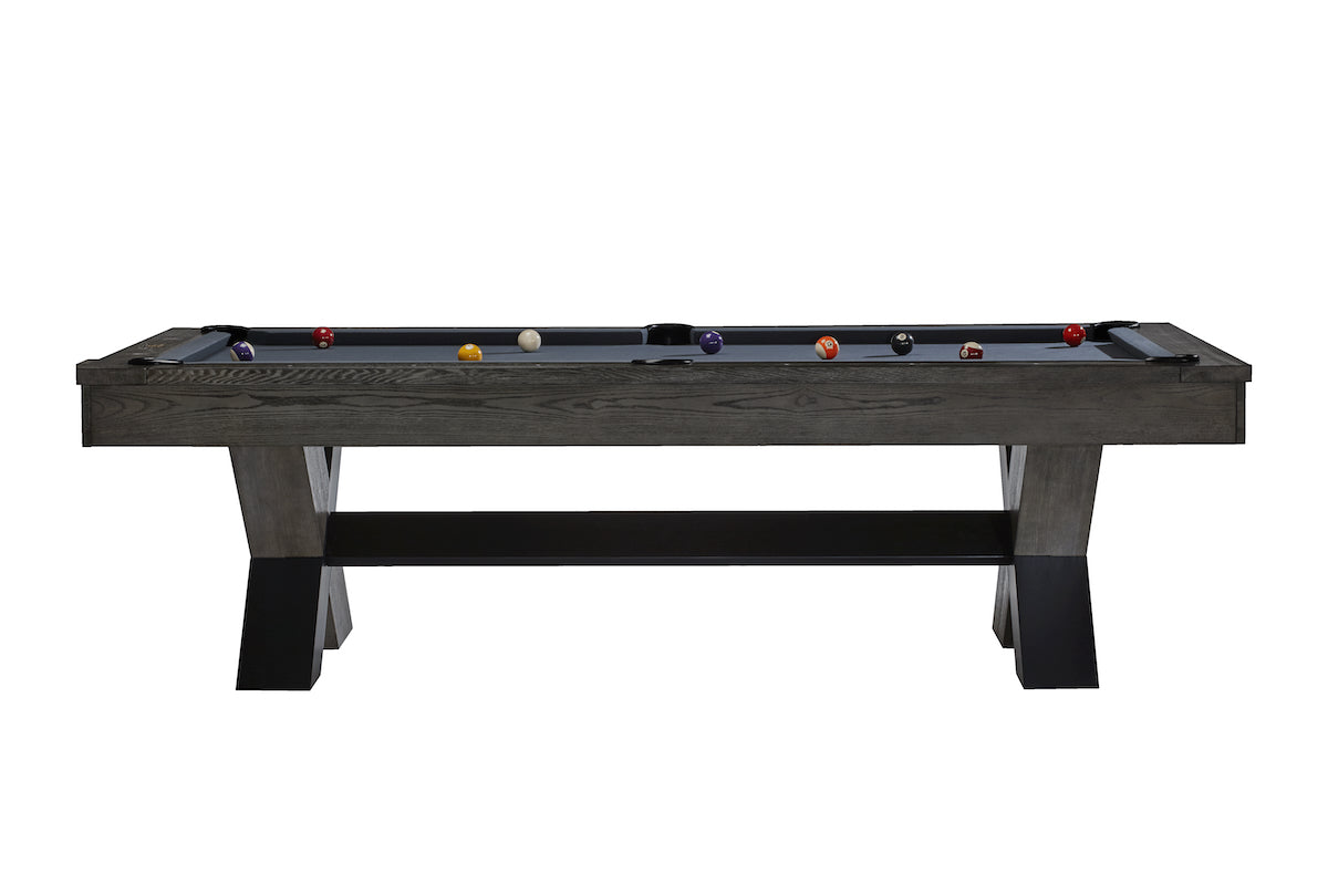 Side view of the American Heritage Halifax slate pool table against a white background.