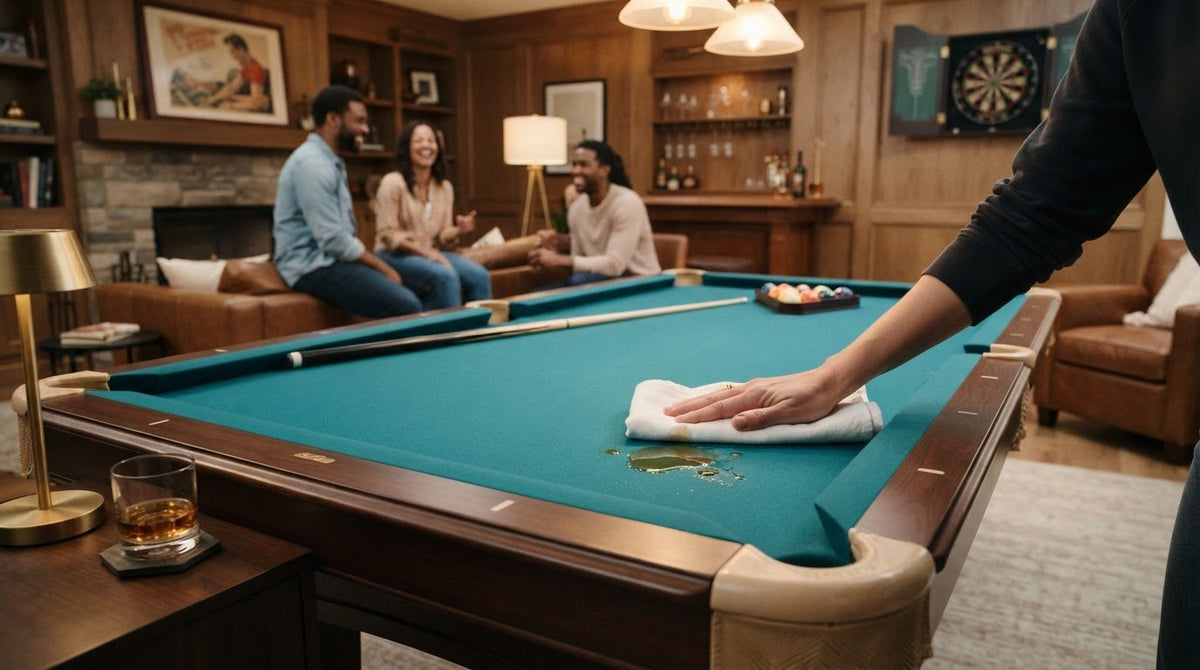 Spilled Drink on Pool Table Felt? What to Do First