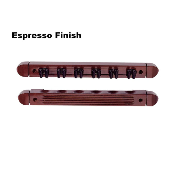 6-cue Roman wall cue rack in an Espresso finish designed by American Heritage.