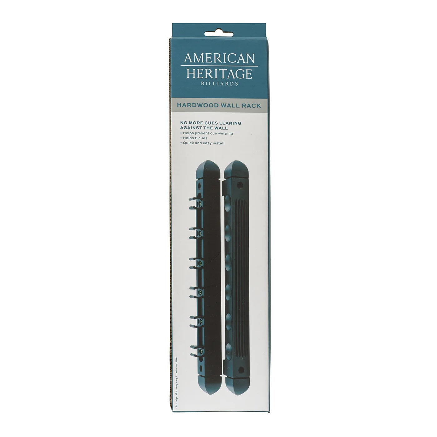 6-Cue Basic Hardwood Wall Rack | American Heritage