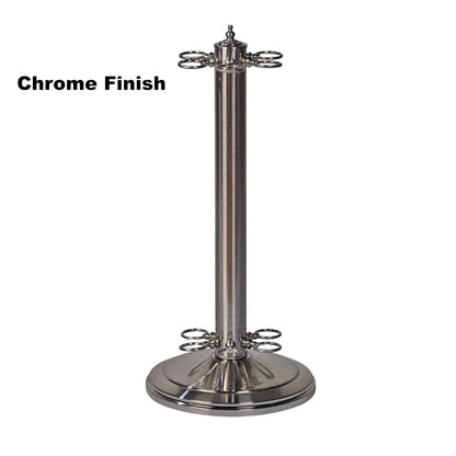 American Heritage metal floor rack in Brushed Chrome finish. 