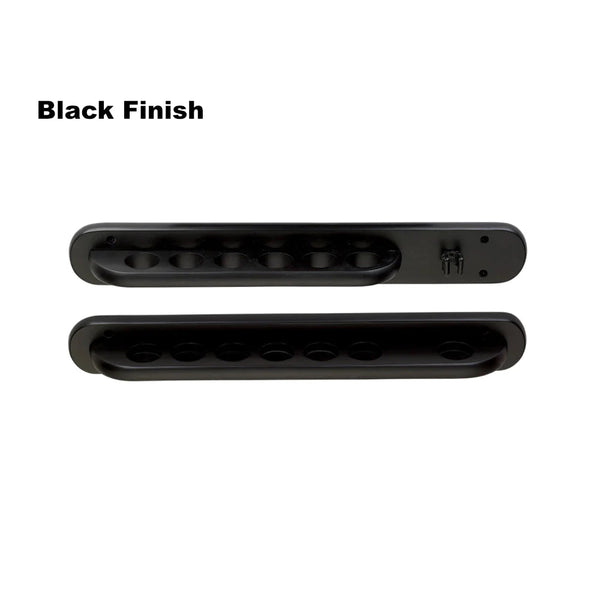American Heritage 6-cue wall rack with bridge clip - Black finish