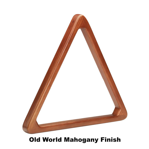 American Heritage heavy-duty 8-ball rack in Old World Mahogany finish.