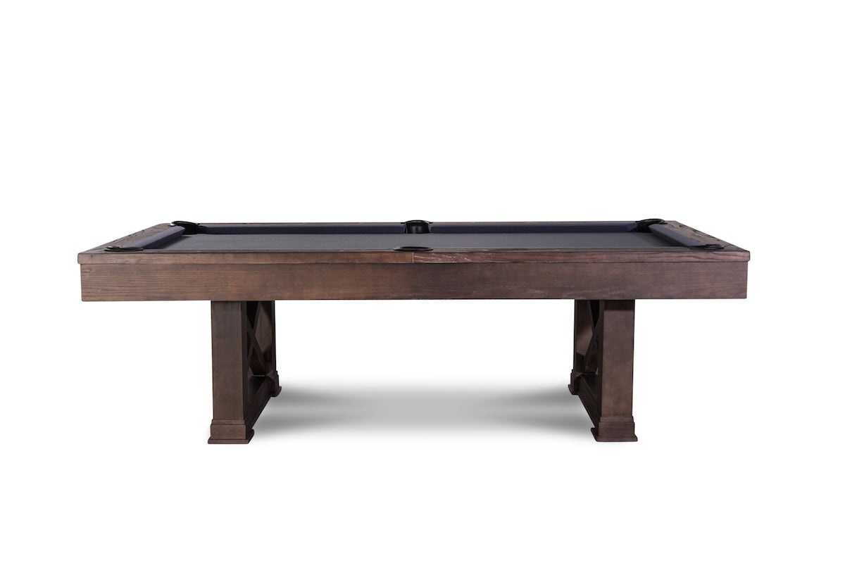 Agriturismo pool table in Brownwash viewed from the side against a white background.