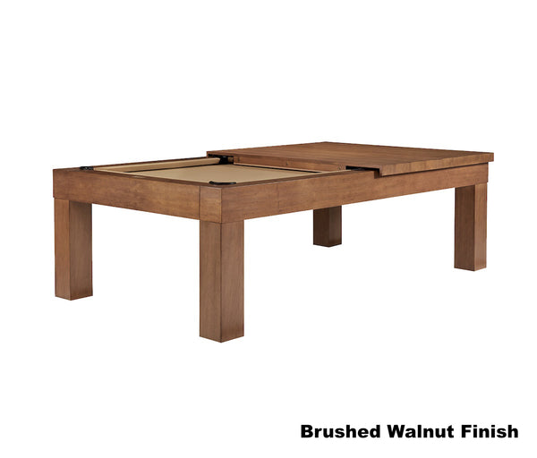 Alta pool table dining top with Brushed Walnut finish by American Heritage.