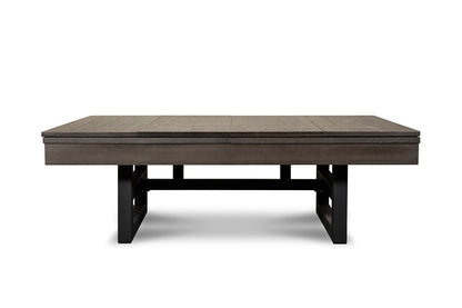 Dining top accessory with Chino billiard table in Charcoal.