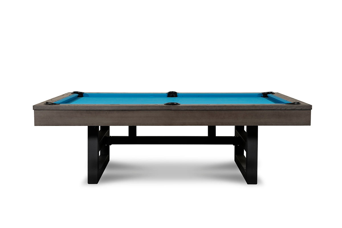 Chino slate pool table in charcoal against a white background.