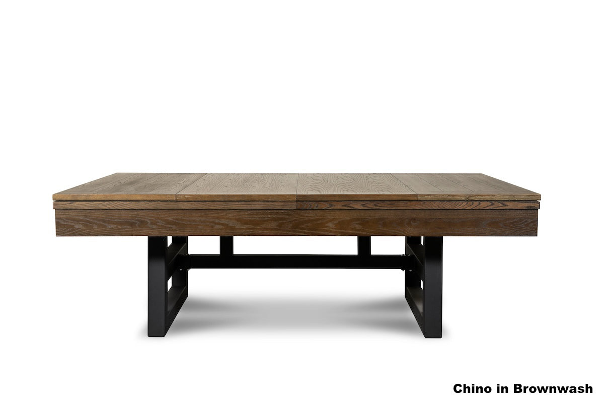 Table top placed on Chino slate pool table.