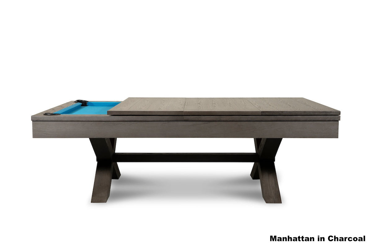 Dining top on Manhattan billiard table.