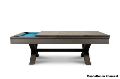 Dining top on Manhattan billiard table.