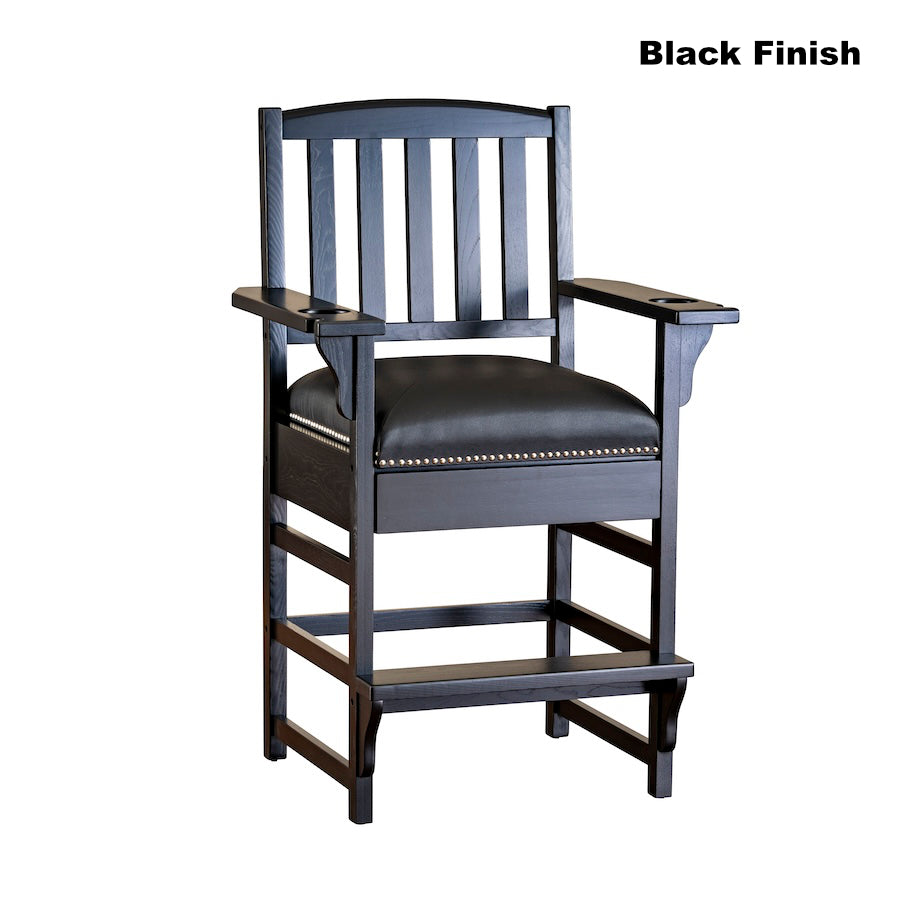 King chair with a Black wood finish designed by American Heritage.