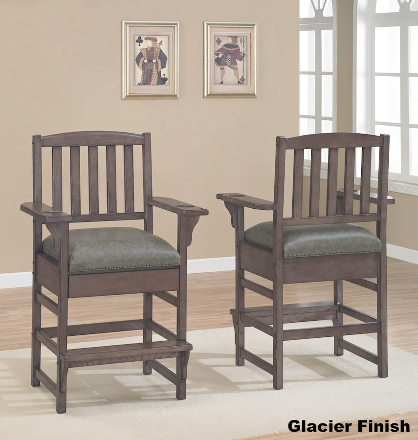 Two King chairs in Glacier by American Heritage.