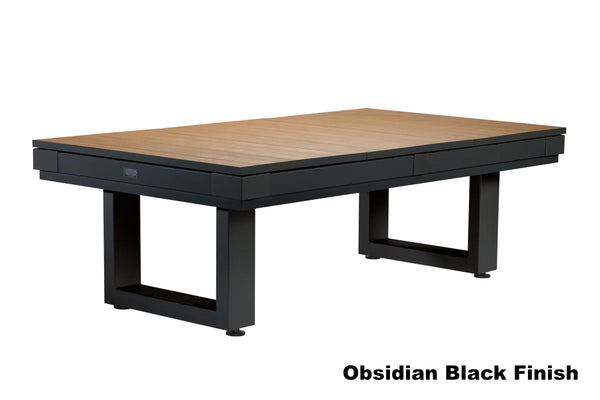 Lanai dining top for pool table in Obsidian Black finish - designed for outdoor use by American Heritage.