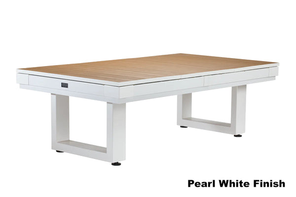 Lanai dining top for pool table in Pearl White finish - designed for outdoor use by American Heritage.