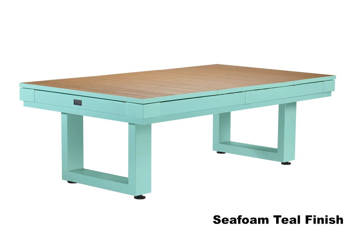 Lanai dining top for pool table in Seafoam Teal finish - designed for outdoor use by American Heritage.