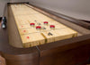 Milan shuffleboard table in Navajo finish by American Heritage.