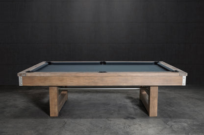 Nixon Bryant Slate Pool Table | Weathered Natural Finish with Metal Legs | Dining Top Option