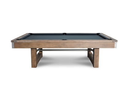 Nixon Bryant Slate Pool Table | Weathered Natural Finish with Metal Legs | Dining Top Option