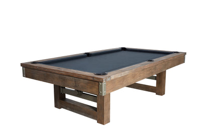 Nixon Bryant Slate Pool Table | Weathered Natural Finish with Metal Legs | Dining Top Option