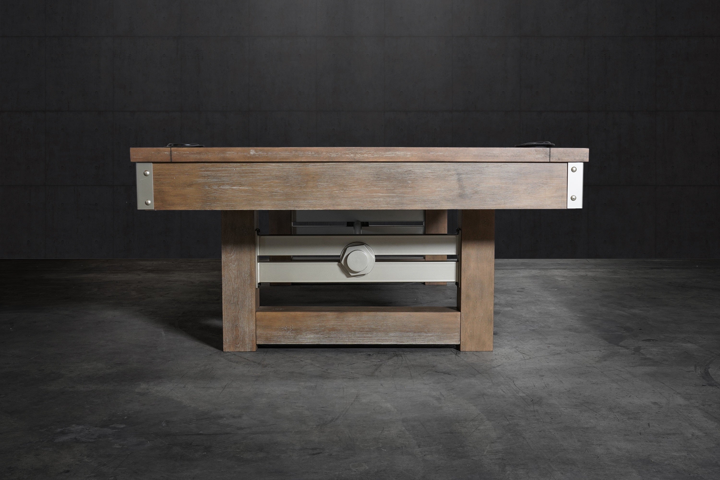 Nixon Bryant Slate Pool Table | Weathered Natural Finish with Metal Legs | Dining Top Option