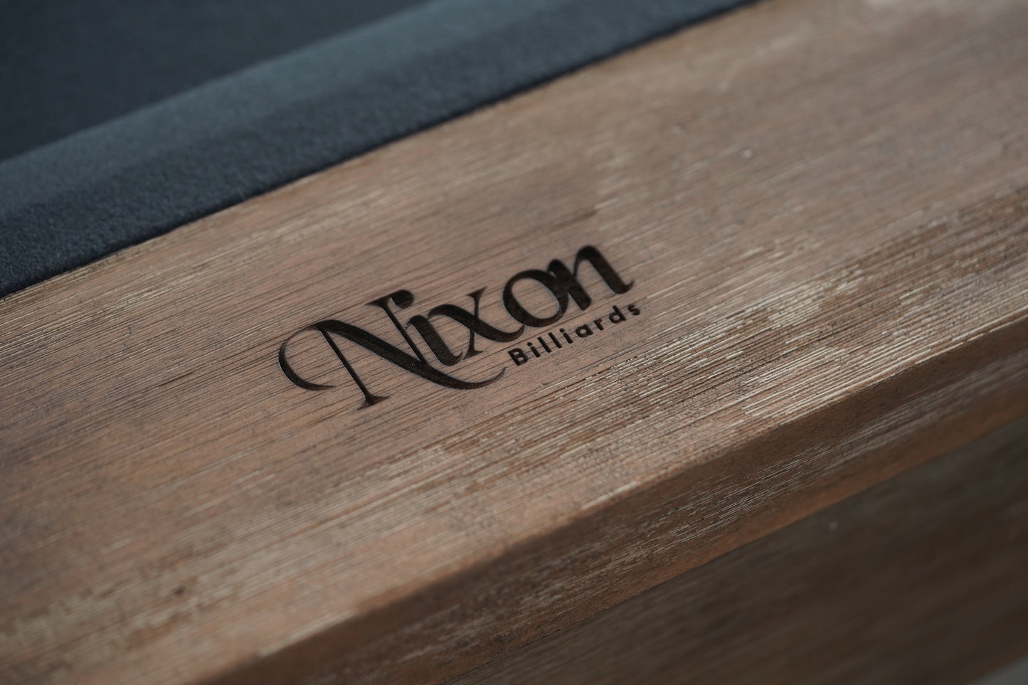 Nixon Bryant Slate Pool Table | Weathered Natural Finish with Metal Legs | Dining Top Option