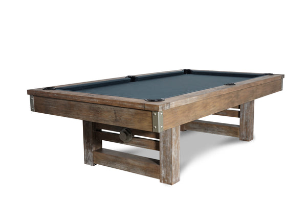 Nixon Bryant Slate Pool Table | Weathered Natural Finish with Wood Legs | Dining Top Option